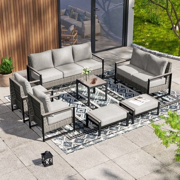 Lawn Sofa Set With Cushion